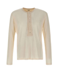 PAUL SMITH Maglia Henley in lana a costine WHITE Uomo 