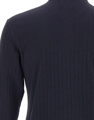 PAUL SMITH Maglia in cotone e lino a collo alto BLUE Uomo 