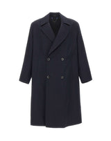 PAUL SMITH Cappotto doppiopetto oversize in twill di lana BLUE Uomo 