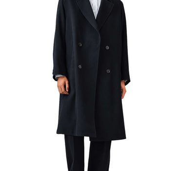 PAUL SMITH Cappotto doppiopetto oversize in twill di lana BLUE Uomo 