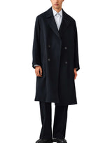 PAUL SMITH Cappotto doppiopetto oversize in twill di lana BLUE Uomo 