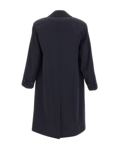 PAUL SMITH Cappotto doppiopetto oversize in twill di lana BLUE Uomo 