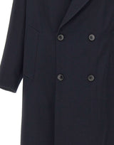 PAUL SMITH Cappotto doppiopetto oversize in twill di lana BLUE Uomo 
