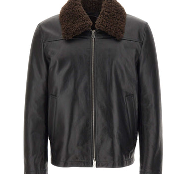 PAUL SMITH Giacca da aviatore in pelle BLACK Uomo 