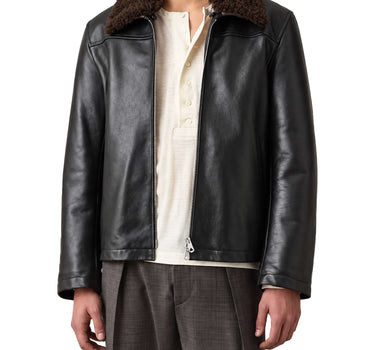PAUL SMITH Giacca da aviatore in pelle BLACK Uomo 