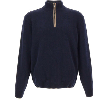 PAUL&SHARK Maglia in lana e cashmere a mezza zip BLUE Uomo 