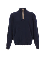 PAUL&SHARK Maglia in lana e cashmere a mezza zip BLUE Uomo 