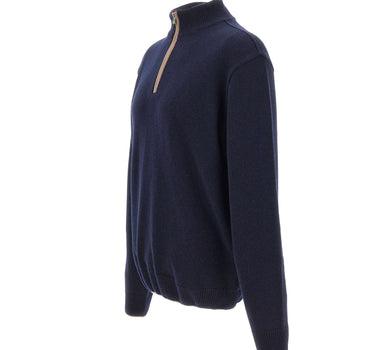 PAUL&SHARK Maglia in lana e cashmere a mezza zip BLUE Uomo 