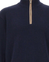 PAUL&SHARK Maglia in lana e cashmere a mezza zip BLUE Uomo 