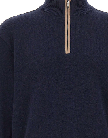 PAUL&SHARK Maglia in lana e cashmere a mezza zip BLUE Uomo 