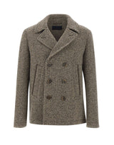 PAUL&SHARK Cappotto doppiopetto in lana chevron BROWN Uomo 