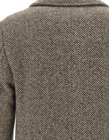 PAUL&SHARK Cappotto doppiopetto in lana chevron BROWN Uomo 