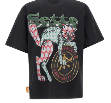 PDF T-shirt "The New Boy Seven Cat" BLACK Uomo 