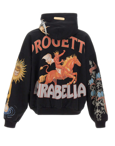 PDF Felpa con cappuccio "Mi Progetto Mirabella" BLACK Uomo 