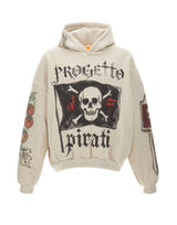 PDF Felpa con cappuccio "Mi Pirate" GREY Uomo 