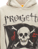 PDF Felpa con cappuccio "Mi Pirate" GREY Uomo 