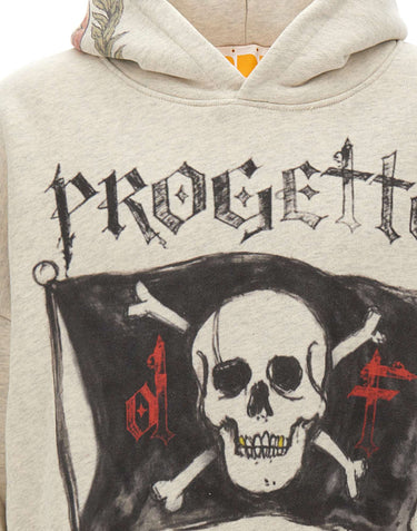 PDF Felpa con cappuccio "Mi Pirate" GREY Uomo 