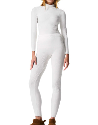 PERFECT MOMENT Leggins "Chalet Base Layer" WHITE Donna 