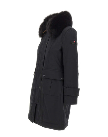 PEUTEREY Parka "Rakid SRTR GRS Fur" BLACK Donna 