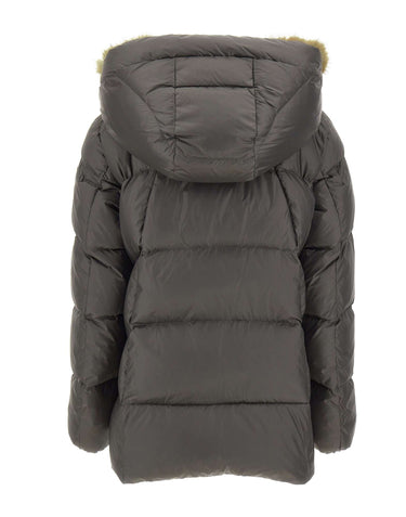 PEUTEREY Piumino "Vertis MQN Ecofur" GREEN Donna 