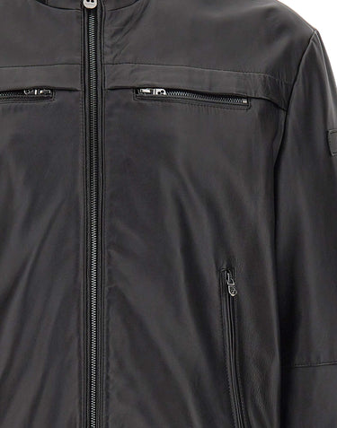 PEUTEREY Giacca in pelle "Sands Le TTP" BLACK Uomo 