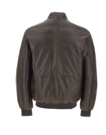 PEUTEREY Giacca in pelle "Fionia TT" BROWN Uomo 