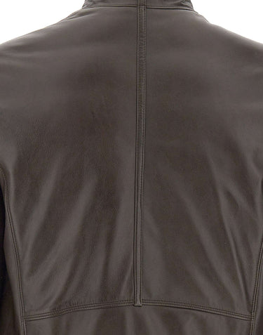 PEUTEREY Giacca in pelle "Fionia TT" BROWN Uomo 