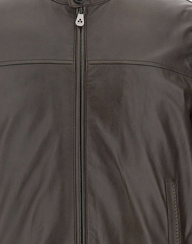 PEUTEREY Giacca in pelle "Fionia TT" BROWN Uomo 