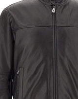 PEUTEREY Giacca in pelle "Fionia TT" BLACK Uomo 