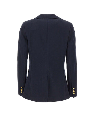 POLO RALPH LAUREN Blazer con stemma ricamato BLUE Donna 