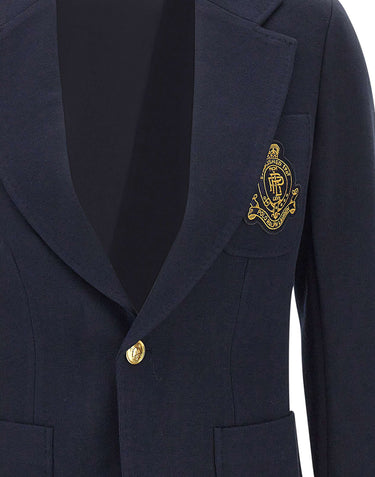 POLO RALPH LAUREN Blazer con stemma ricamato BLUE Donna 