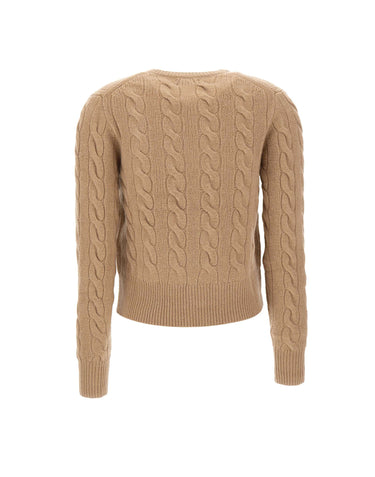 POLO RALPH LAUREN Cardigan in lana e cashmere BEIGE Donna 
