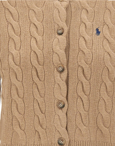POLO RALPH LAUREN Cardigan in lana e cashmere BEIGE Donna 