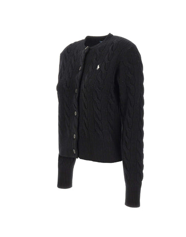 POLO RALPH LAUREN Cardigan in lana e cashmere BLACK Donna 