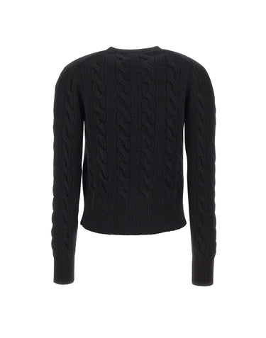POLO RALPH LAUREN Cardigan in lana e cashmere BLACK Donna 