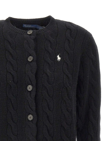 POLO RALPH LAUREN Cardigan in lana e cashmere BLACK Donna 