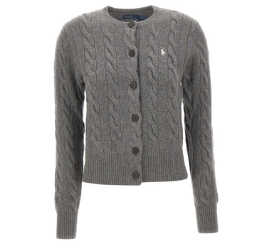 POLO RALPH LAUREN Cardigan in lana e cashmere GREY Donna 