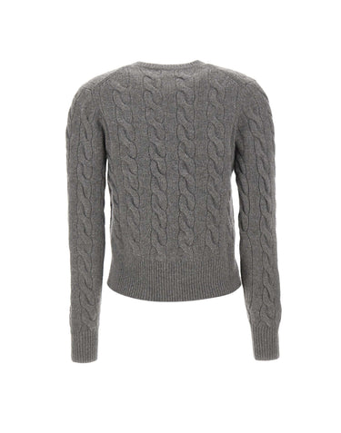 POLO RALPH LAUREN Cardigan in lana e cashmere GREY Donna 