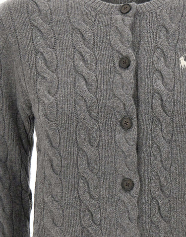 POLO RALPH LAUREN Cardigan in lana e cashmere GREY Donna 