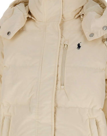 POLO RALPH LAUREN Piumino con logo WHITE Donna 