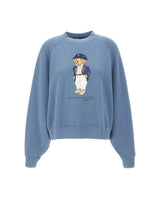 POLO RALPH LAUREN Felpa leggera "Polo Bear" Light Blue Donna 