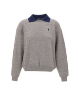 POLO RALPH LAUREN Felpa con colletto polo GREY Donna 