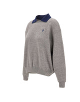 POLO RALPH LAUREN Felpa con colletto polo GREY Donna 