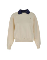 POLO RALPH LAUREN Felpa con colletto polo WHITE Donna 