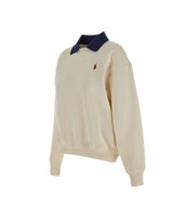 POLO RALPH LAUREN Felpa con colletto polo WHITE Donna 