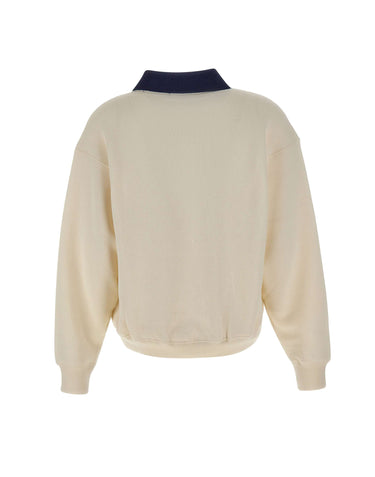POLO RALPH LAUREN Felpa con colletto polo WHITE Donna 
