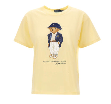POLO RALPH LAUREN T-shirt "Bear" YELLOW Donna 