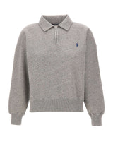 POLO RALPH LAUREN Felpa in misto cotone a mezza zip GREY Donna 