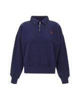 POLO RALPH LAUREN Felpa in misto cotone a mezza zip BLUE Donna 