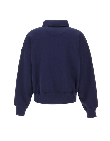 POLO RALPH LAUREN Felpa in misto cotone a mezza zip BLUE Donna 